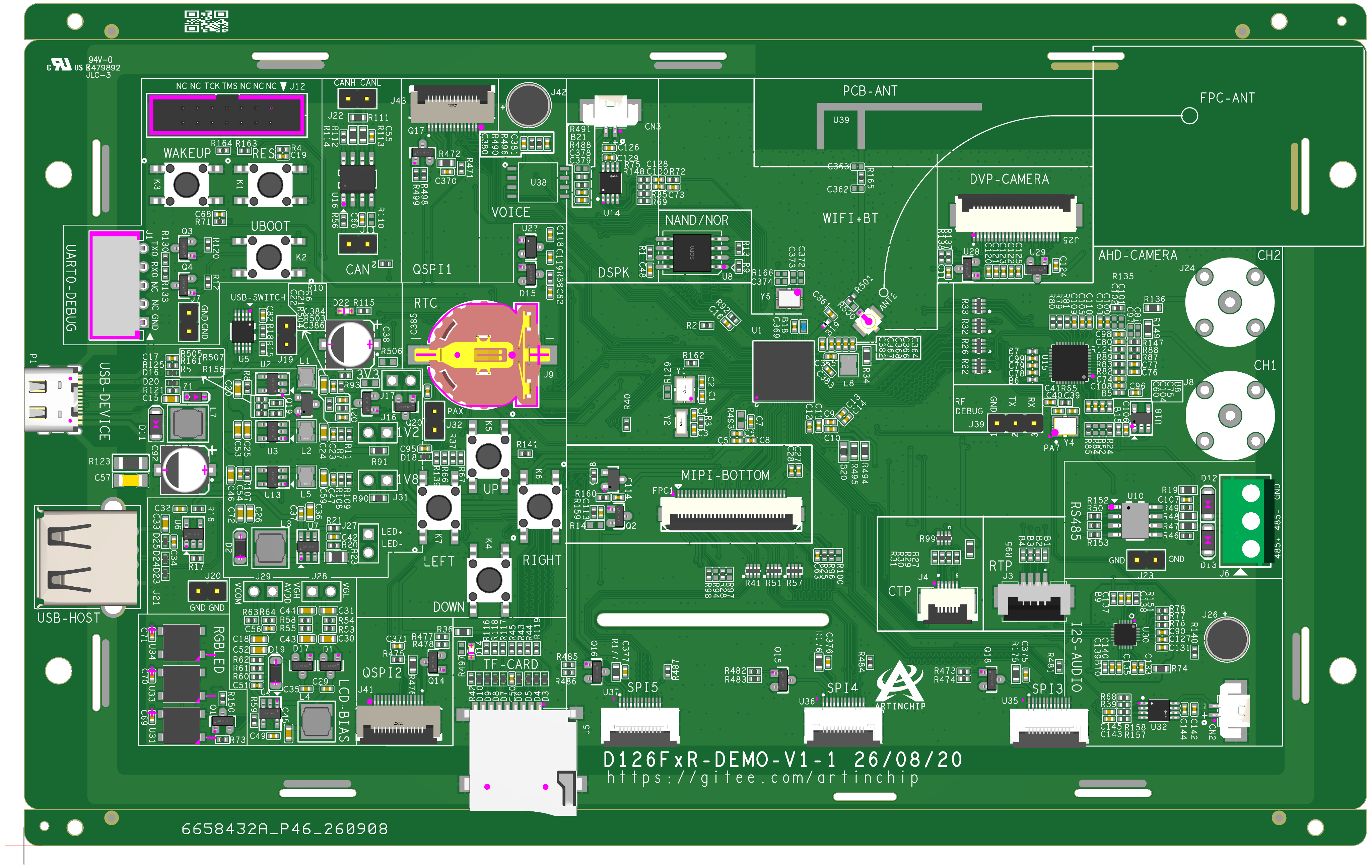 D126FxR-DEMO-V1-1 开发板实物