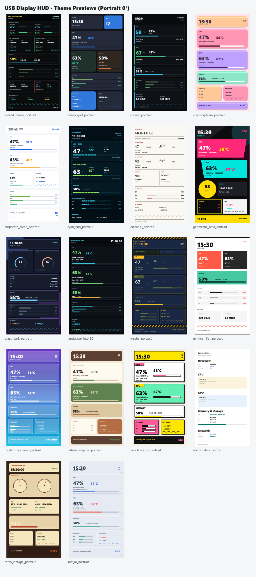 Portrait theme overview